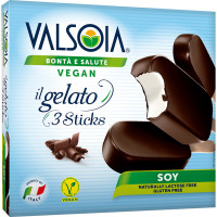 VALSOIA Bontà e Salute helado de soja con chocolate sin gluten y sin lactosa envase 3 unidades