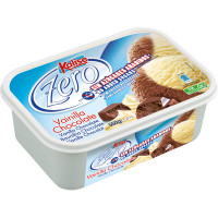 KALISE ZERO helado de chocolate y vainilla sin azúcares añadidos y sin gluten tarrina 1 l