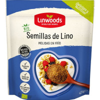 LINWOODS Bio semillas de lino molidas en frío ecológicas y sin gluten envase 425 g