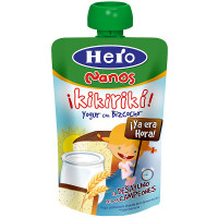 HERO NANOS Kikiriquí Desayuno yogur con bizcocho formato bolsita pouche 100 g