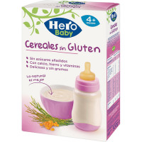 HERO BABY papilla de cereales sin gluten sin aceite de palma desde 4 meses paquete 500 g