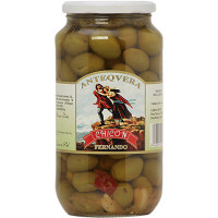 CHICON PARTIDA DE LA ABUELA aceitunas partidas aliñadas frasco 500 g neto escurrido