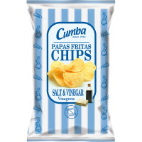 CUMBA patatas fritas chips sal y vinagre bolsa 150 g