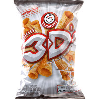 MATUTANO 3D conos snack de maíz sabor queso y bacon Sin Gluten bolsa 85 g
