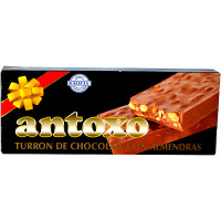 ANTOXO turrón de chocolate con almendras tableta 250 g