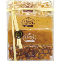 VICENS turrón duro, blando, yema y chocolate estuche 320 g