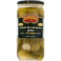 AMANIDA Ajoliva con aceite de oliva frasco 370 g neto escurrido