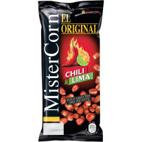 GREFUSA MISTER CORN EL ORIGINAL maíz tostado picante sabor Chili & Lima envase 130 g