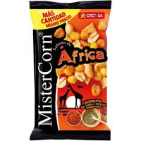 GREFUSA MISTER CORN Sabores de África cóctel frutos secos sabor a especias surafricanas bolsa 195 g