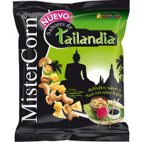 GREFUSA MISTER CORN Tailandia cóctel frutos secos sabor a Nasi con salsa Satay bolsa 140 g