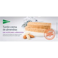EL CORTE INGLES turrón blando de crema de almendras sin azúcares añadidos sin gluten Calidad Suprema estuche 200 g