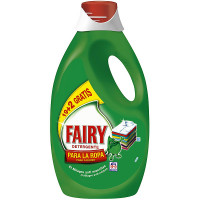 FAIRY detergente máquina liquido para la ropa 19 + 2 dosis gratis botella 21 dosis