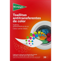 EL CORTE INGLES toallitas anti-transferencia de color caja 20 unidades