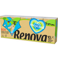 RENOVA Eco pañuelos ecológicos 3 capas paquete 10 unidades