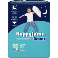 DODOT Happyjama calzoncillo de noche niños 4-7 años 17-29 kg ropa interior absorbente bolsa 17 unidades
