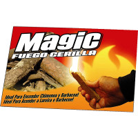 MAGIC cerilla fuego con fósforo para encender chimenea y barbacoa caja 24 unidades