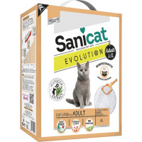 SANICAT EVOLUTION Adult arena para gato aglomerante con extracto de yucca envase 6 l