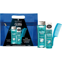GLISS pack Million Gloss con champú + acondicionador express + peine + neceser envase 1 unidad