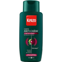 KERZO champú anticaída Fortificante con Trichodyn y extracto natural de Tomillo frasco 400 ml para cabellos normales en situación de caida
