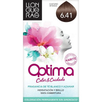 LLONGUERAS tinte Optima chocolate bombón nº 6.41 coloración permanente caja 1 unidad con aceites de rosa mosqueta y macadamia