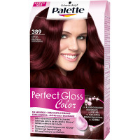 SCHWARZKOPF PALETTE tinte Perfect Gloss Color nº 389 cereza oscuro con acondicionador de jojoba sin amoniaco caja 1 unidad
