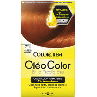 COLORCREM tinte Óleo Color Rubio Cobrizo Ardiente nº 7.4 coloración permanemte sin amoniaco caja 1 unidad