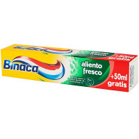 BINACA pasta de dientes aliento extra fresco tubo 75 ml + 50 ml gratis