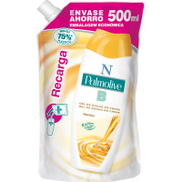 NB PALMOLIVE gel de baño nutritivo en crema con miel y leche hidratante recambio 500 ml envase ahorro