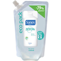 SANEX gel de baño dermoprotector piel normal Zero % eco pack recambio bolsa 1200 ml