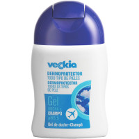 VECKIA gel de baño dermoprotector gel + champú pH 5.5 tamaño viaje bote 100 ml