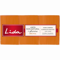 LIDA jabón natural de glicerina es pastilla pack 3 unidades 125 g