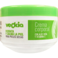 VECKIA crema corporal con aloe vera y vitamina E para pieles secas tarro 250 ml hidrata y calma la piel