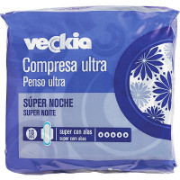 VECKIA compresa con alas ultra super noche bolsa 10 unidades