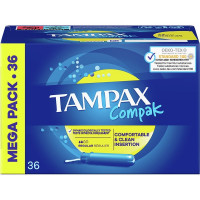 TAMPAX Compak tampones con aplicador regular caja 36 unidades