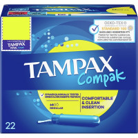 TAMPAX Compak tampones con aplicador regular caja 22 unidades