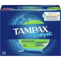 TAMPAX Compak tampones con aplicador super caja 22 unidades