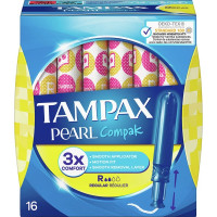 TAMPAX Compak Pearl tampones con aplicador regular caja 16 unidades