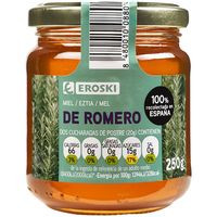Miel de romero EROSKI, frasco 250 g