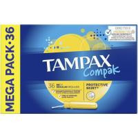 Tampón regular TAMPAX Compak, caja 36 uds
