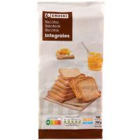 Biscote integral EROSKI, 100 uds, paquete 750 g