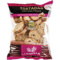 Pan tostado con pasas LA GAVILLA, bolsa 100 g