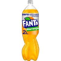 Refresco de naranja FANTA Zero, botella 2 litros