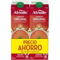 Gazpacho original ALVALLE, pack 2x1 litro