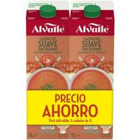 Gazpacho suave ALVALLE, pack 2x1 litro
