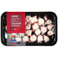 Pulpo cocido troceado EROSKI, bandeja 175 g