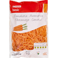 Zanahoria rallada EROSKI, bolsa 150 g