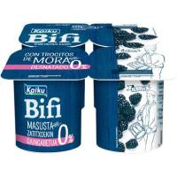 Yogur Bifi Activium 0% con moras KAIKU, pack 4x125 g