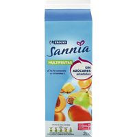 Zumo multifrutas sin azúcar EROSKI Sannia, brik 2 litros