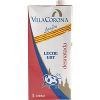 Leche desnatada VILLACORONA, brik 1 litro