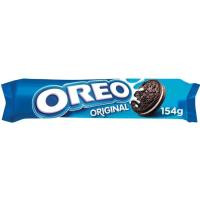 Galleta de chocolate rellena sabor vainilla OREO, paquete 154 g